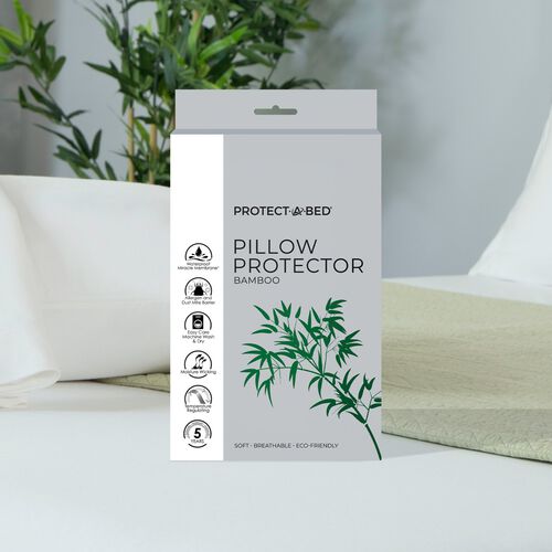 Protect-A-Bed® Bamboo Waterproof Hypoallergenic Pillow Protector, Standard