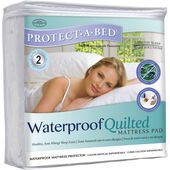 Protect-A-Bed® Waterproof Quilted Mattress Pad, Queen