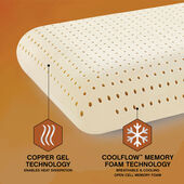 Great Sleep® Copper Gel CoolFlow™ Memory Foam Pillow Standard/Queen