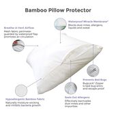 Protect-A-Bed® Bamboo Waterproof Hypoallergenic Pillow Protector, King