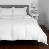 Live Comfortably® Cotton Dobby Stripe Down Comforter Warmer Level