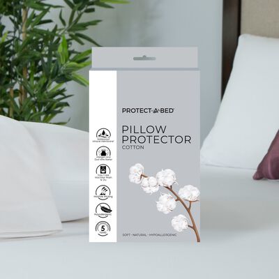 Protect-A-Bed® Cotton Waterproof Hypoallergenic Pillow Protector