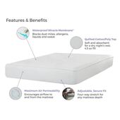 Protect-A-Bed® Waterproof Quilted Mattress Pad, Queen