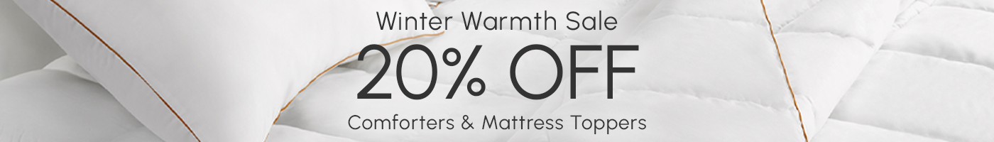 20% Off Comforters & Mattress Toppers